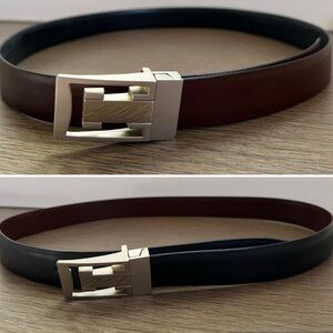 Men’s Reversible Spanish Leather Black/Brown Casual Belt 38/95